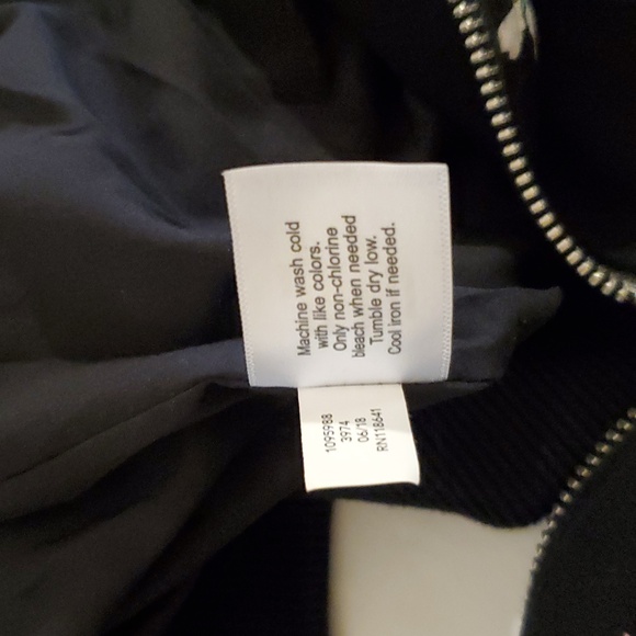 Lane Bryant Jacket Floral Bomber Style Lined Black Pink Flowers Plus Size 26/28 - Picture 6 of 7